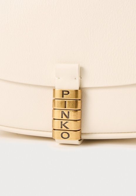 Pinko Saddle Mini Cross Body Bag Bianco Seta / Antique Gold-Coloured 103831A1ZX-Z14Q &mdash; фото 5 з 5