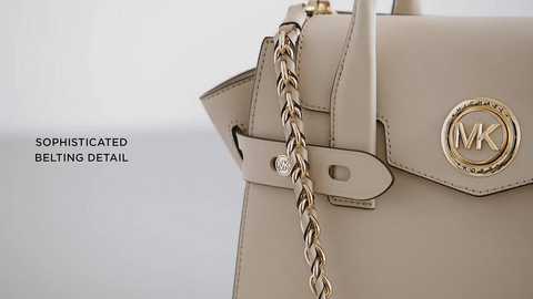 Michael Kors Carmen Small Saffiano Leather Belted Satchel