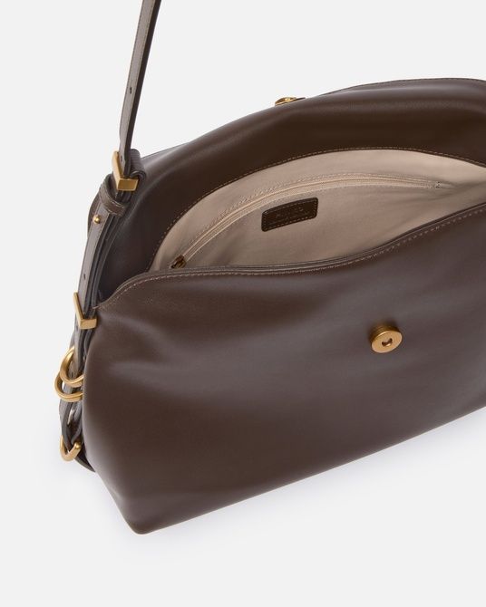Pinko Medium leather Saddle Bag shoulder bag BROWN 105049A1ZX-M11Q &mdash; фото 4 из 5