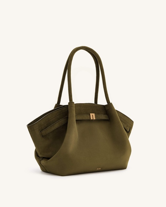 Hana Medium Faux Suede Tote Bag DARK OLIVE JW PEI — Фото, Картинка BAG❤BAG Купить оригинал Украина, Киев, Житомир, Львов, Одесса ❤bag-bag.com.ua