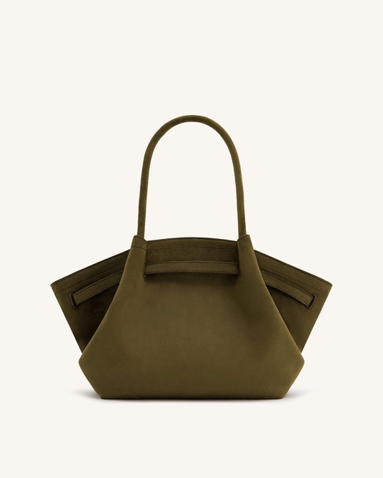 Hana Medium Faux Suede Tote Bag DARK OLIVE JW PEI — Фото, Картинка BAG❤BAG Купить оригинал Украина, Киев, Житомир, Львов, Одесса ❤bag-bag.com.ua