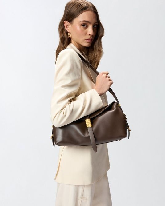 Pinko Medium leather Saddle Bag shoulder bag BROWN 105049A1ZX-M11Q &mdash; фото 5 из 5
