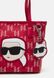 IKONIK MONO TOTE - Handbag Haute red KARL LAGERFELD — 4/4 Фото, Картинка BAG❤BAG Придбати оригінал Україна, Київ, Житомир, Львів, Одеса ❤bag-bag.com.ua