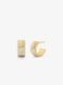 Precious Metal-Plated Sterling Silver Pavé Logo Mini Hoop Earrings GOLD MICHAEL KORS — 1/2 Фото, Картинка BAG❤BAG Купить оригинал Украина, Киев, Житомир, Львов, Одесса ❤bag-bag.com.ua
