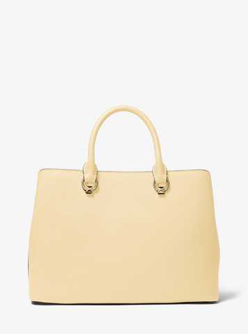 Michael Kors Edith Large Saffiano Leather Satchel In Yellow