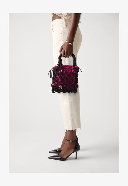 Pinko Handbag Mini Evening Net Set Handbag Nero / Fuxia-Antique Gold 105165A2L9-ZPAQ &mdash; фото 1 з 7