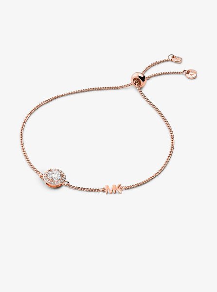 Precious Metal-Plated Sterling Silver Pavé Halo Slider Bracelet ROSE GOLD MICHAEL KORS — Фото, Картинка BAG❤BAG Купить оригинал Украина, Киев, Житомир, Львов, Одесса ❤bag-bag.com.ua