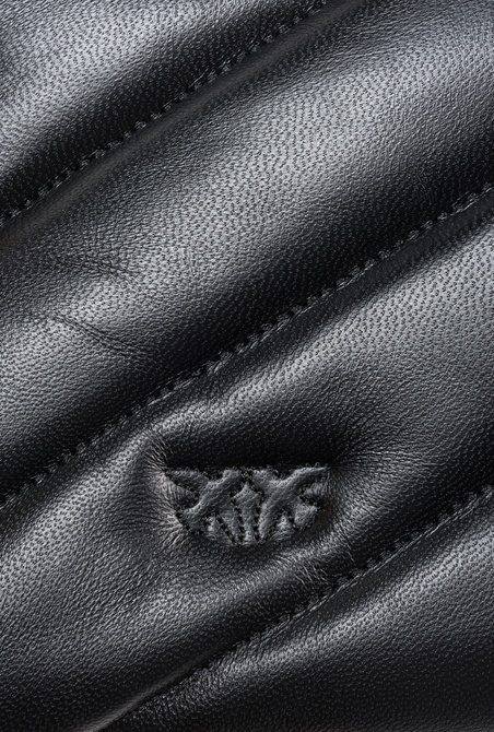 Quilted nappa leather Flat Bag BLACK-ANTIQUE GOLD Pinko — Фото, Картинка BAG❤BAG Купить оригинал Украина, Киев, Житомир, Львов, Одесса ❤bag-bag.com.ua
