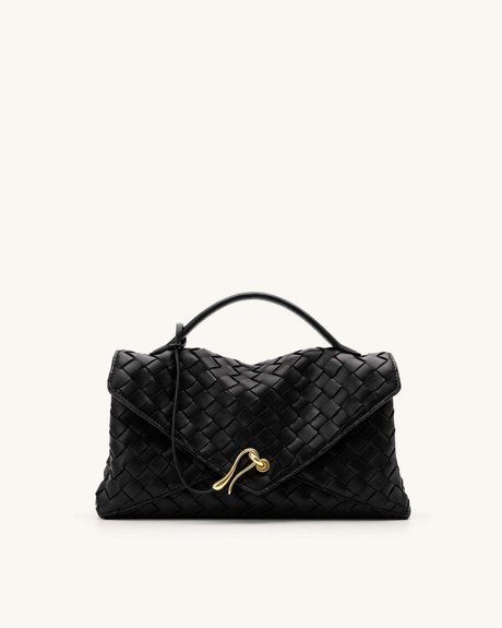 JW PEI Celeste Woven Envelope Bag BLACK BG148438JWP &mdash; фото 1 из 3
