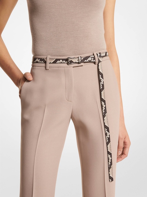 Joni Python Embossed Leather Trouser Belt NATURAL MICHAEL KORS — Фото, Картинка BAG❤BAG Купить оригинал Украина, Киев, Житомир, Львов, Одесса ❤bag-bag.com.ua