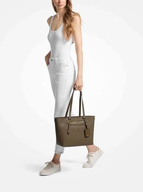 MICHAEL KORS Jet Set Travel Medium Signature Logo Tote Bag LODEN 30F6GTVT2B &mdash; фото 4 з 4