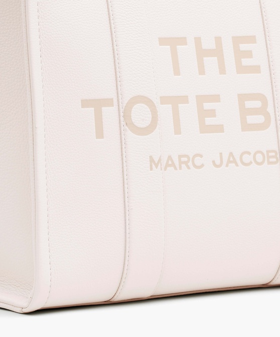 The Leather Large Tote Bag COTTON / SILVER MARC JACOBS — Фото, Картинка BAG❤BAG Купить оригинал Украина, Киев, Житомир, Львов, Одесса ❤bag-bag.com.ua