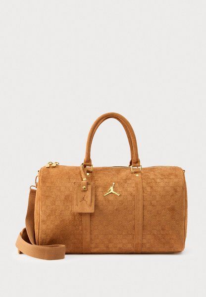 Jordan Suede Monogram Duffle Medium Unisex Holdall Cognac Cognac MM9205-X6X &mdash; фото 1 з 4