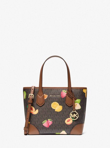 MICHAEL KORS Eva Extra-Small Printed Signature Logo Convertible Tote Bag BROWN 35S6GV0T0V &mdash; фото 1 из 3