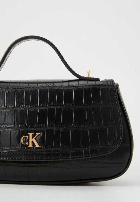 Calvin Klein Embossed Handbag Black / Antique Light Gold-Coloured LV04F3287G &mdash; фото 5 из 5