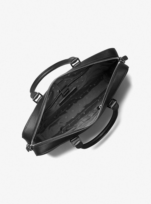 Hudson Textured Leather Briefcase BLACK MICHAEL KORS — Фото, Картинка BAG❤BAG Купить оригинал Украина, Киев, Житомир, Львов, Одесса ❤bag-bag.com.ua