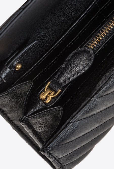 Love Bag Chevron purse BLACK-ANTIQUE GOLD Pinko — Фото, Картинка BAG❤BAG Купить оригинал Украина, Киев, Житомир, Львов, Одесса ❤bag-bag.com.ua
