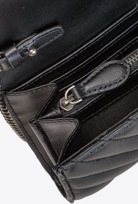 Love Bag Chevron purse BLACK-OLD SILVER Pinko — Фото, Картинка BAG❤BAG Купить оригинал Украина, Киев, Житомир, Львов, Одесса ❤bag-bag.com.ua