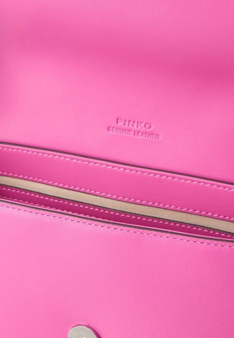 Pinko Saddle Mini Cross Body Bag Rosa / Silver-Coloured 103831A1ZX-P22E &mdash; фото 3 з 4