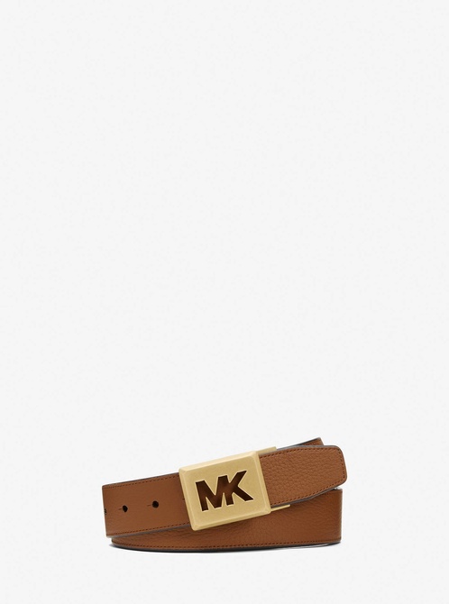 Leather Logo-Buckle Belt Luggage / Black MICHAEL KORS — Фото, Картинка BAG❤BAG Купить оригинал Украина, Киев, Житомир, Львов, Одесса ❤bag-bag.com.ua