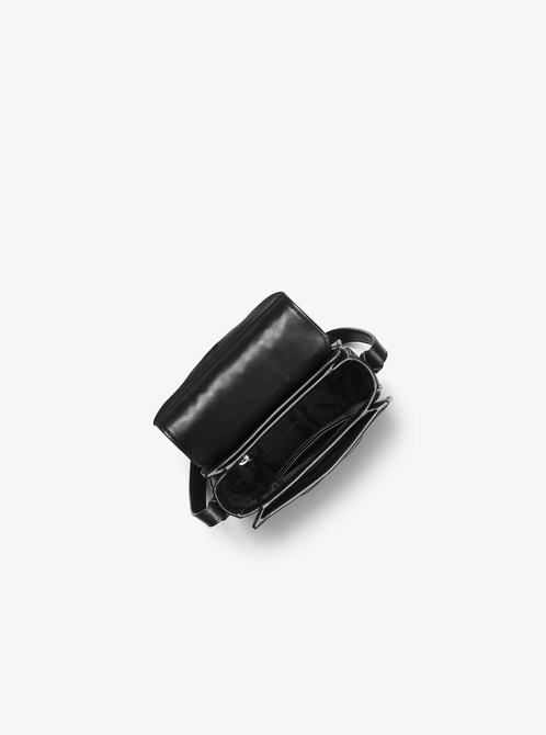 Cary Small Grommeted Leather Saddle Bag BLACK MICHAEL KORS — Фото, Картинка BAG❤BAG Купить оригинал Украина, Киев, Житомир, Львов, Одесса ❤bag-bag.com.ua
