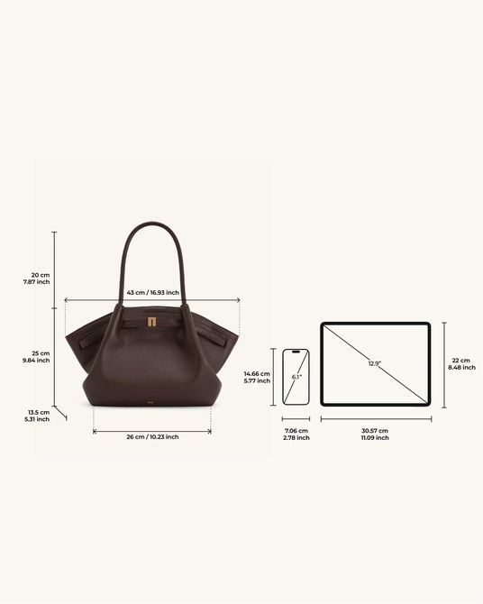 JW PEI Hana Medium Tote Bag DARK BROWN BG107690JWP &mdash; фото 6 з 7