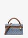 MICHAEL KORS Jana Extra-Small Signature Logo Print Denim Convertible Crossbody Bag NEW HORIZON 32S6GQ1C0C &mdash; фото 1 з 3