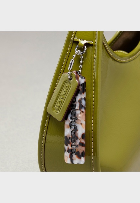 COACHTOPIA - ERGO IN CRINKLED PATENT UNISEX - Handbag Olive Green COACH — Фото, Картинка BAG❤BAG Купить оригинал Украина, Киев, Житомир, Львов, Одесса ❤bag-bag.com.ua