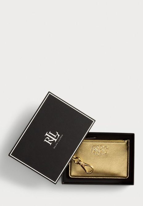 RALPH LAUREN Nappa Card Case Wallet Gold-coloured 432982049-001 &mdash; фото 3 из 3