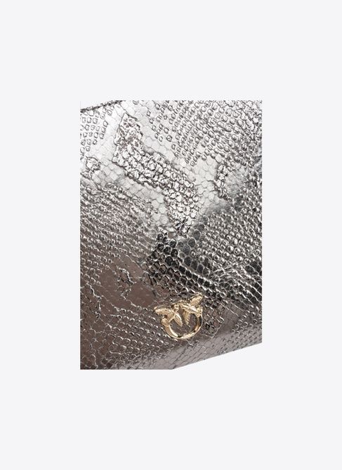 Pinko PINKO Galleria punched reptile-print Classic Flat Love Bag GOLD 100455A1T7IEHL00001 &mdash; фото 6 з 7