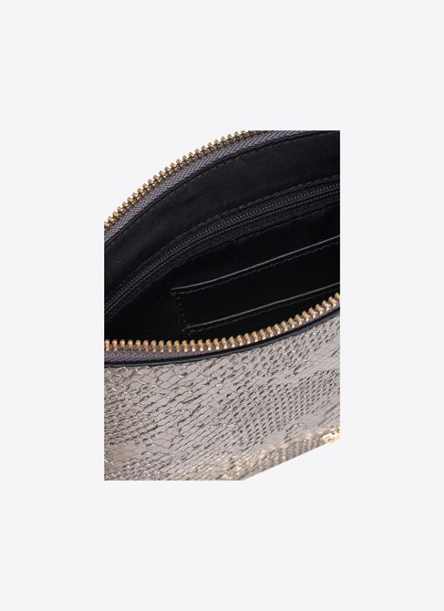 Pinko PINKO Galleria punched reptile-print Classic Flat Love Bag GOLD 100455A1T7IEHL00001 &mdash; фото 7 з 7