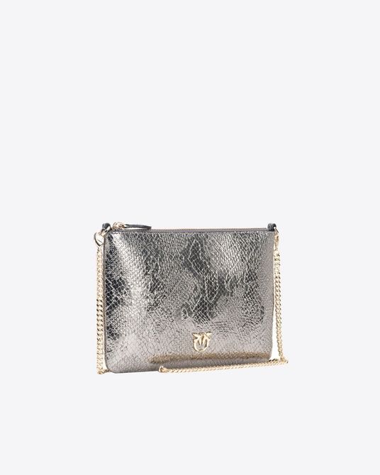 Pinko PINKO Galleria punched reptile-print Classic Flat Love Bag GOLD 100455A1T7IEHL00001 &mdash; фото 3 з 7