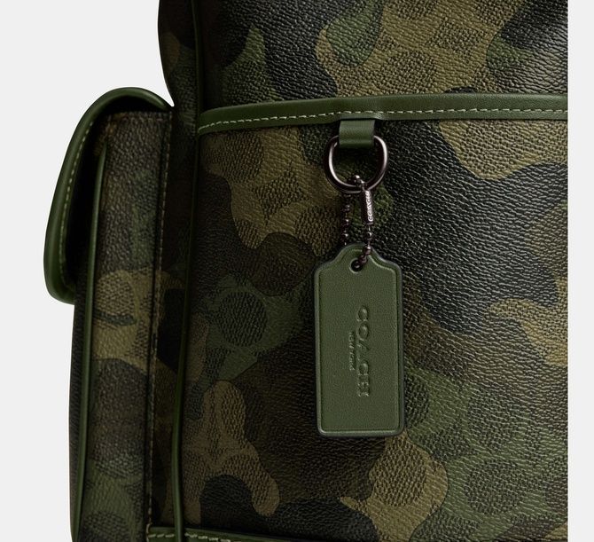 COACH League Flap Backpack In Signature Camo Print Signature Camo CAF98 &mdash; фото 5 из 5