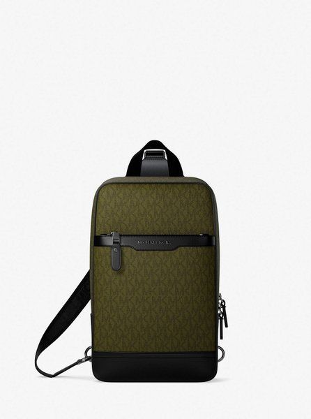 MICHAEL KORS Hudson Signature Logo Travel Sling Pack PISTACHIO 33F5LHDC2U &mdash; фото 1 из 4