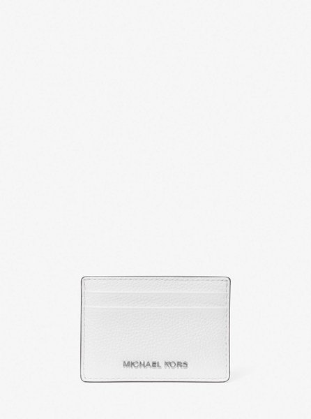 Pebbled Leather Card Case OPTIC WHITE MICHAEL KORS — Фото, Картинка BAG❤BAG Купить оригинал Украина, Киев, Житомир, Львов, Одесса ❤bag-bag.com.ua