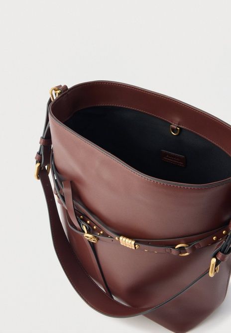 Pinko Bucket Belt Classic Handbag Burgundy Wine / Antique Gold-Coloured 106339A0QO-R49Q &mdash; фото 3 з 4