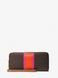 Large Logo Stripe Continental Wallet ELECTRIC PINK MICHAEL KORS — 1/2 Фото, Картинка BAG❤BAG Купить оригинал Украина, Киев, Житомир, Львов, Одесса ❤bag-bag.com.ua