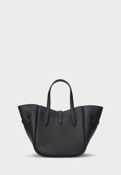 RALPH LAUREN Polo Id Leather Small Tote Handbag BLACK 428942195-001 &mdash; фото 4 из 7