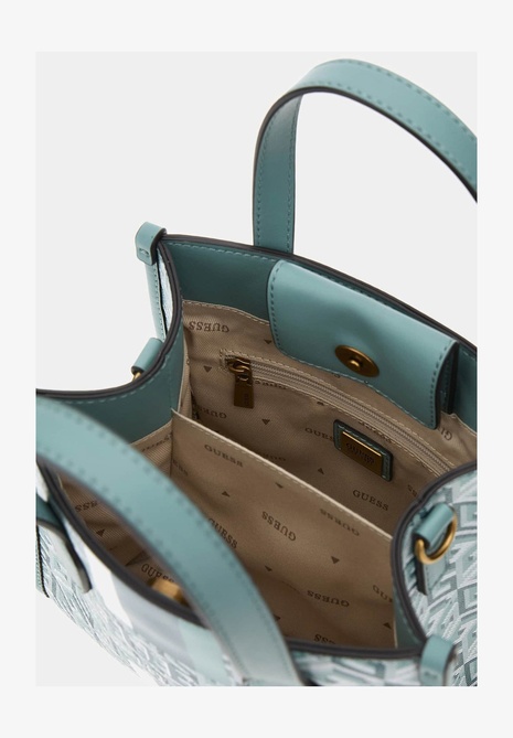 SILVANA MINI - Handbag Turquoise logo GUESS — Фото, Картинка BAG❤BAG Купить оригинал Украина, Киев, Житомир, Львов, Одесса ❤bag-bag.com.ua