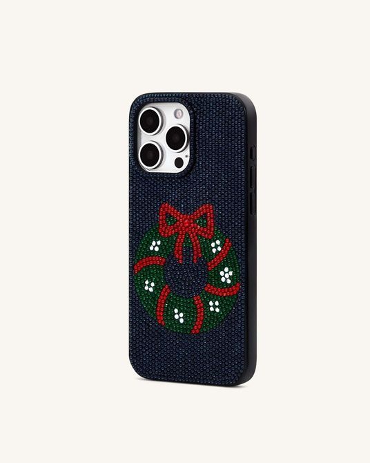 JW PEI Holiday Wreath Bling Phone Case BLACK CH131475JWP &mdash; фото 2 из 3