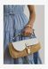 RALPH LAUREN Straw-Leather Medium Tasha East-West Bag Handbag Natural / White 431P10501-001 &mdash; фото 1 з 8