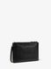 Adele Newsprint Logo Leather Crossbody Bag BLACK / NEON YELLOW MICHAEL KORS — 3/4 Фото, Картинка BAG❤BAG Купить оригинал Украина, Киев, Житомир, Львов, Одесса ❤bag-bag.com.ua