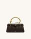 Elena Snake Handle Woven Texture Top Handle Bag