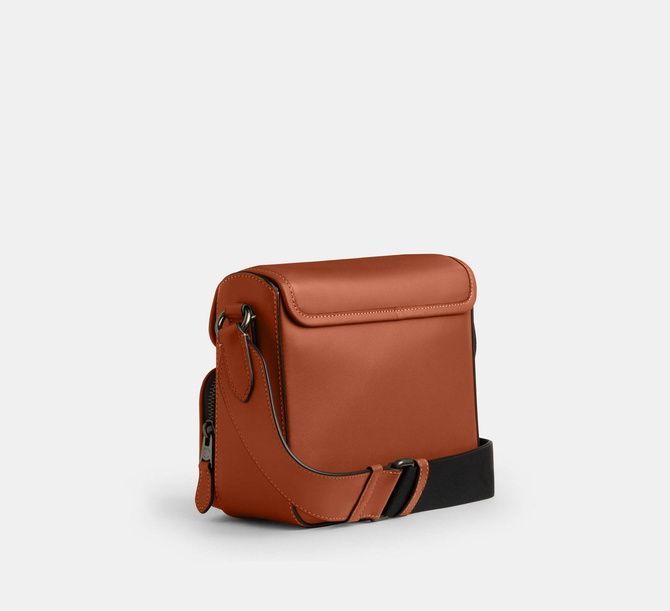 COACH Sullivan Flap Crossbody Bag Gunmetal / Tan CDB62 &mdash; фото 3 з 4