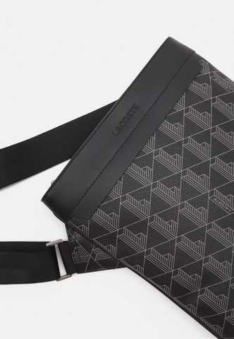 Lacoste Men's Shoulder Strap Bag The Blend Monogram Noir Gris