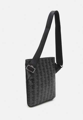 Lacoste Men's Shoulder Strap Bag The Blend Monogram Noir Gris