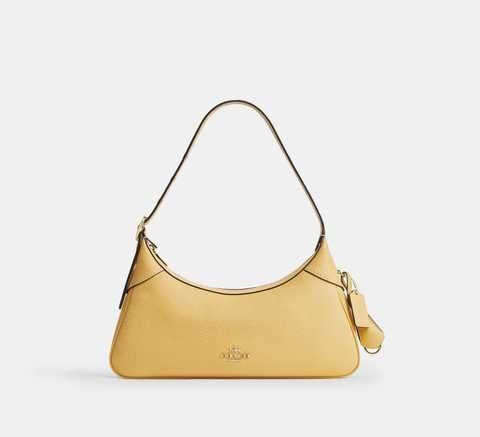 ᐉ COACH Ella Small Shoulder Bag Gold / Soft Yellow CDV36 — купить