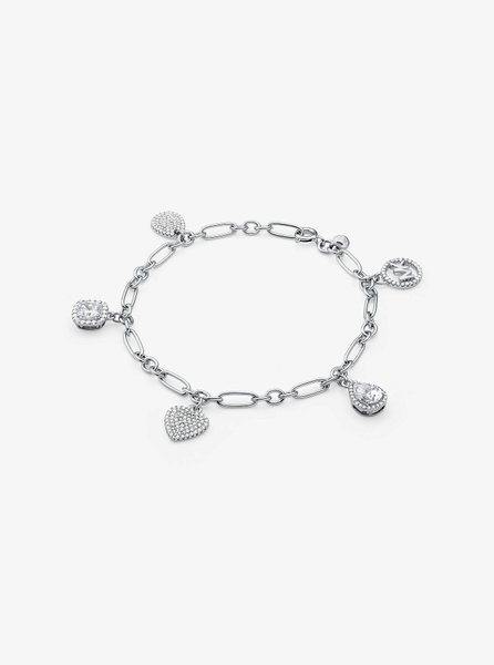 Sterling Silver Pavé Charm Bracelet SILVER MICHAEL KORS — Фото, Картинка BAG❤BAG Купить оригинал Украина, Киев, Житомир, Львов, Одесса ❤bag-bag.com.ua