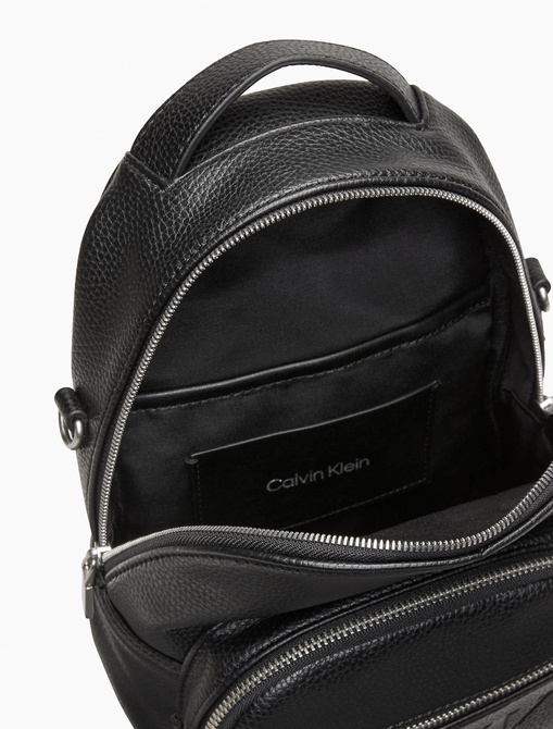 Pebble Embossed Monogram Mini Backpack BLACK Calvin Klein — Фото, Картинка BAG❤BAG Купить оригинал Украина, Киев, Житомир, Львов, Одесса ❤bag-bag.com.ua