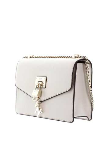 DKNY Elissa Small Pebbled Leather Charm and Lock Shoulder Bag